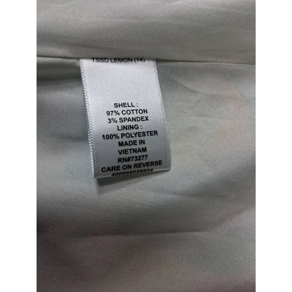 Elle womens size 12  skater dress lemons yellow sundress green - Picture 9 of 9